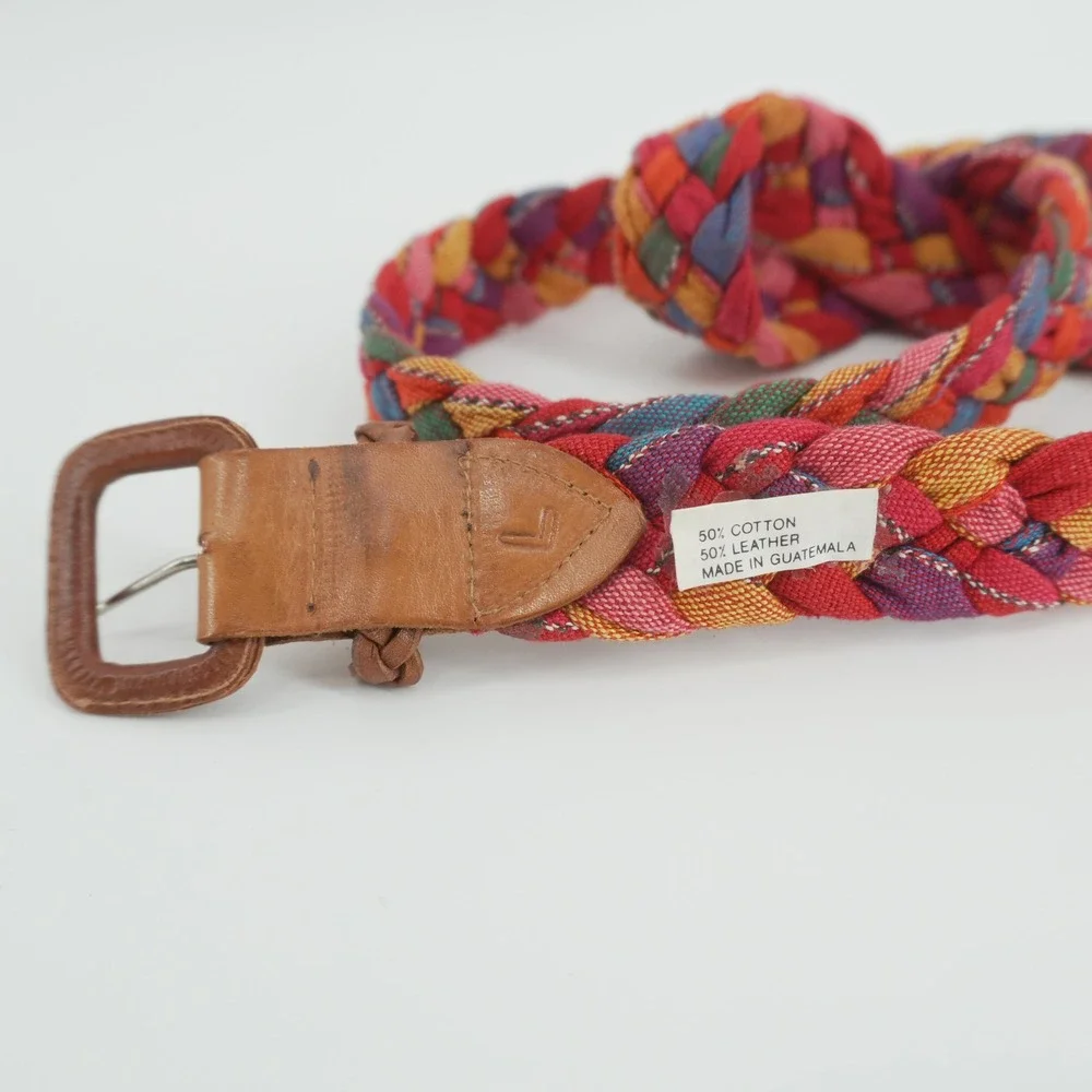 Vintage Braided Woven Belt Womens Large 36